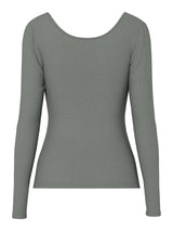 PIECES Castor Gray Top - 17101437