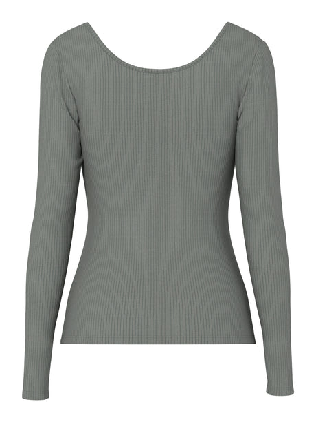 PIECES Castor Gray Top - 17101437