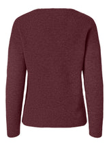 Rød Striktrøje fra PIECES - 17114251