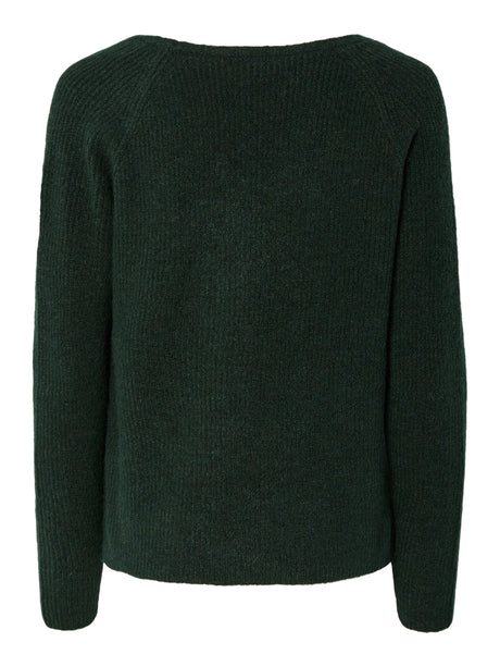 PIECES Darkest Spruce Striktrøje - 17114251