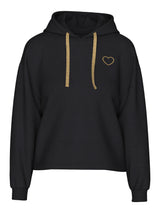 PIECES Black GOLD HEART Sweatshirt - 17121098