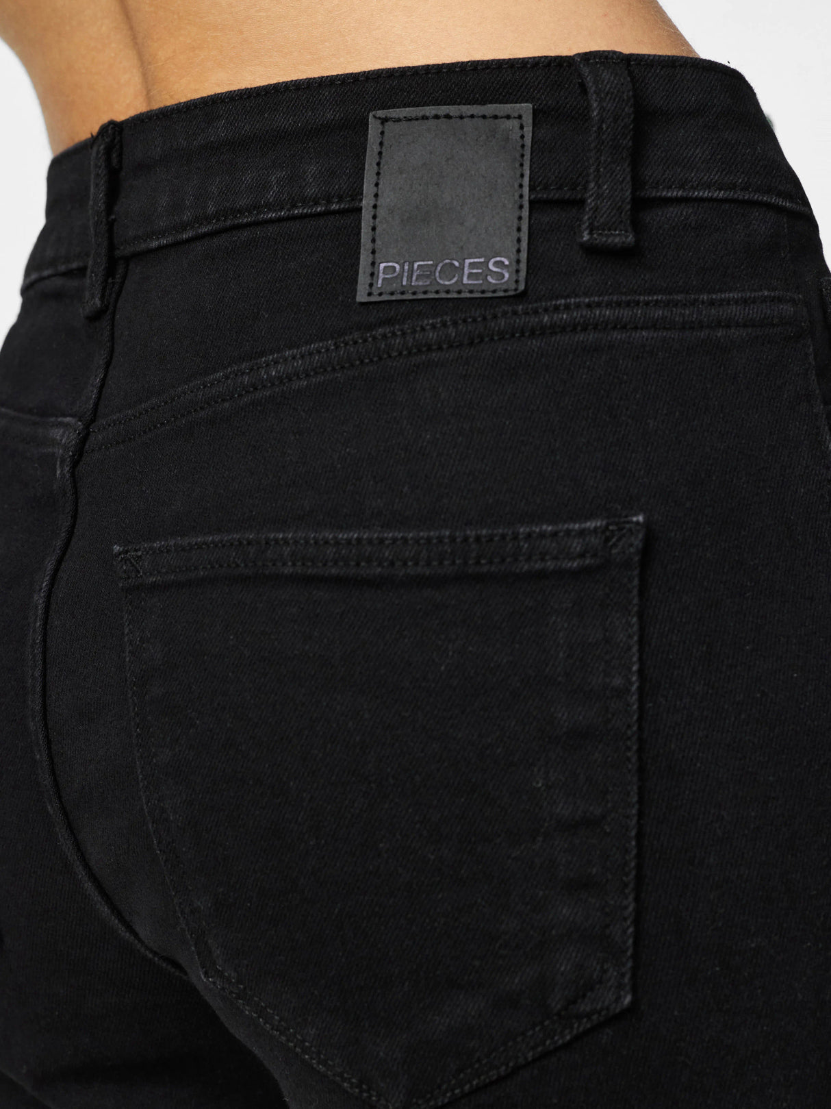 PIECES Black Denim Bukser - 17147972