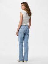Light Blue Denim Bukser fra PIECES - 17149276
