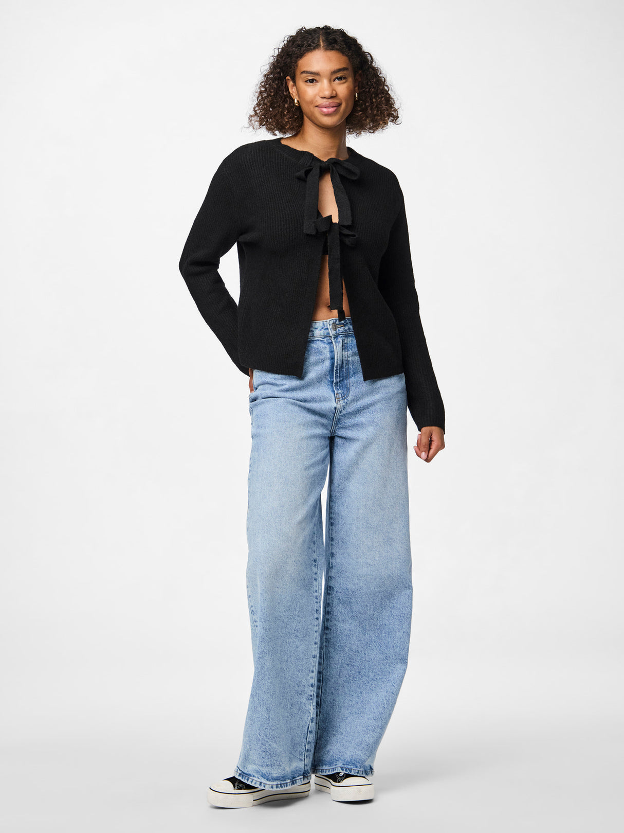 PIECES Black Cardigan,Striktrøje - 17150235