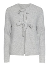 Light Grey Melange Striktrøje fra PIECES - 17150235