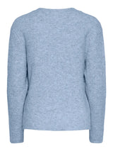 Cashmere Blue MELANGE Striktrøje fra PIECES - 17150235