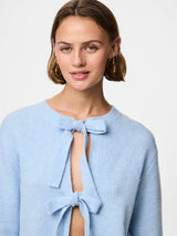 Cashmere Blue MELANGE Striktrøje fra PIECES - 17150235