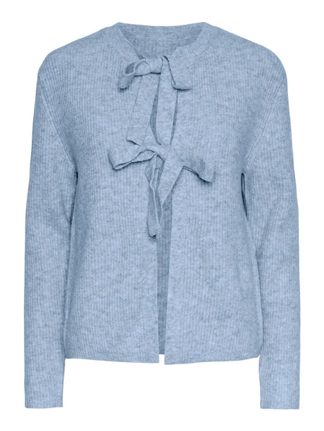 Cashmere Blue MELANGE Striktrøje fra PIECES - 17150235