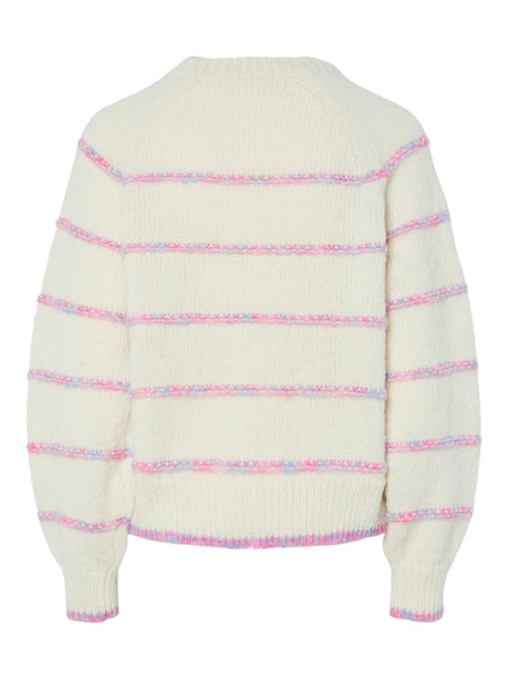 PIECES Birch RAINBOW Striktrøje - 17150918