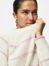 PIECES Birch RAINBOW Striktrøje - 17150918
