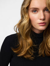 PIECES Black Striktrøje - 17150975