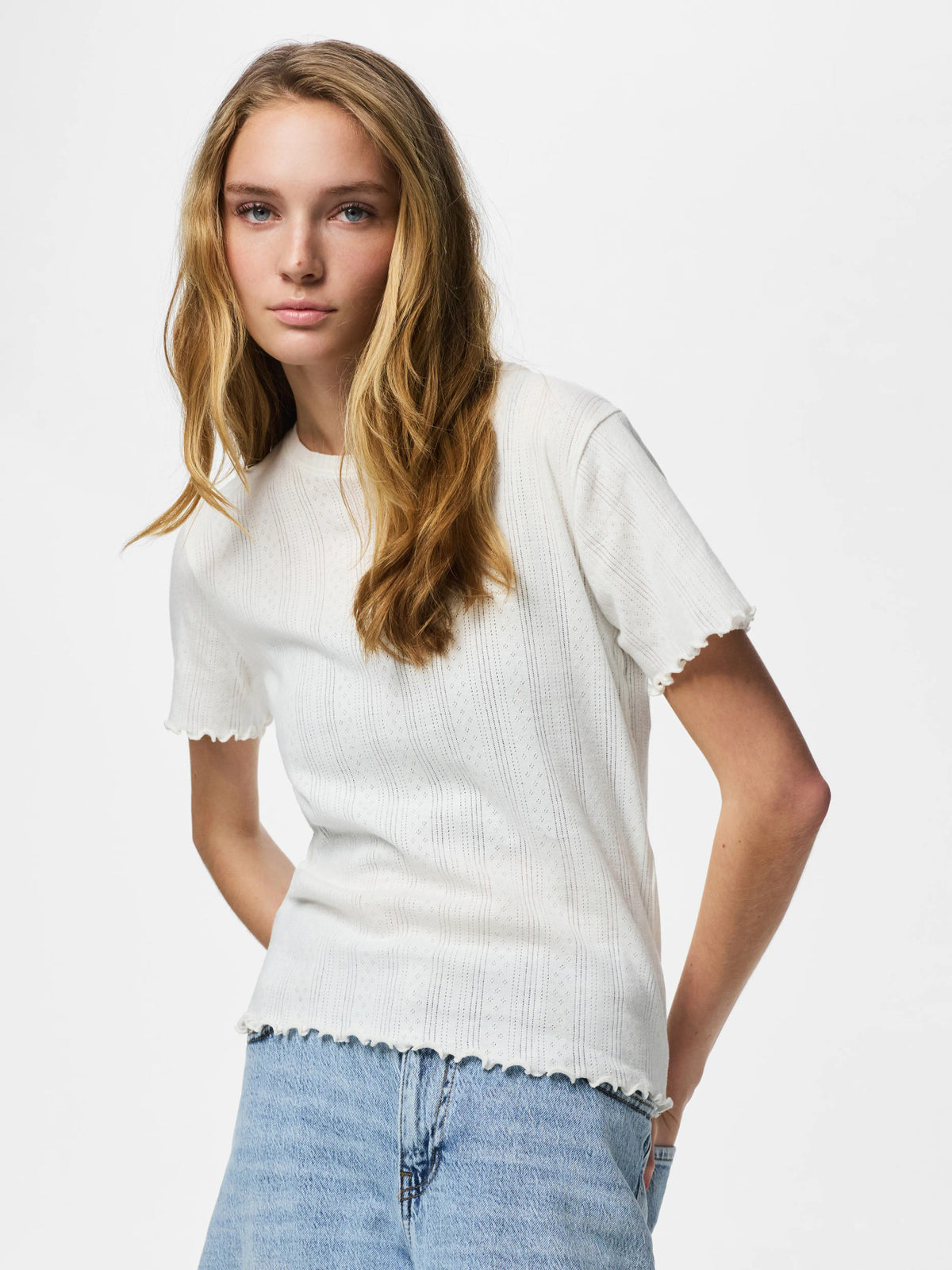 Cloud Dancer Top fra PIECES - 17152053