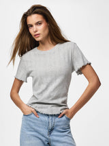 Light Grey Melange Toppe fra PIECES - 17152053
