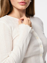 Cloud Dancer Cardigan fra PIECES - 17152189