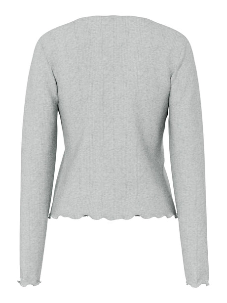 Light Grey Melange Cardigan fra PIECES - 17152189