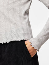 Light Grey Melange Cardigan fra PIECES - 17152189
