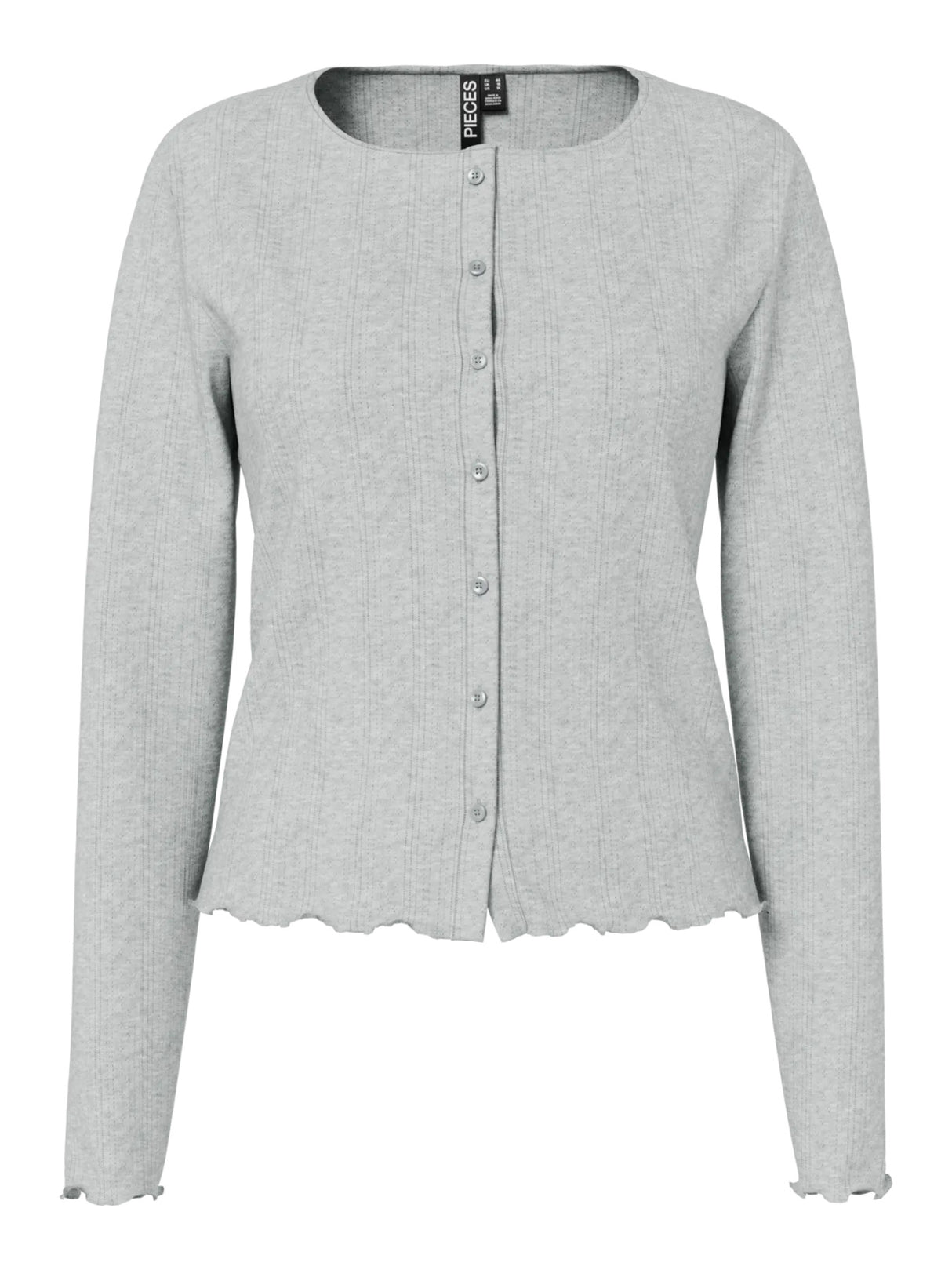 Light Grey Melange Cardigan fra PIECES - 17152189