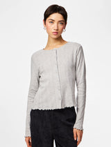 Light Grey Melange Cardigan fra PIECES - 17152189