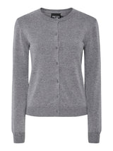 Medium Grey Melange Striktrøje fra PIECES - 17154558