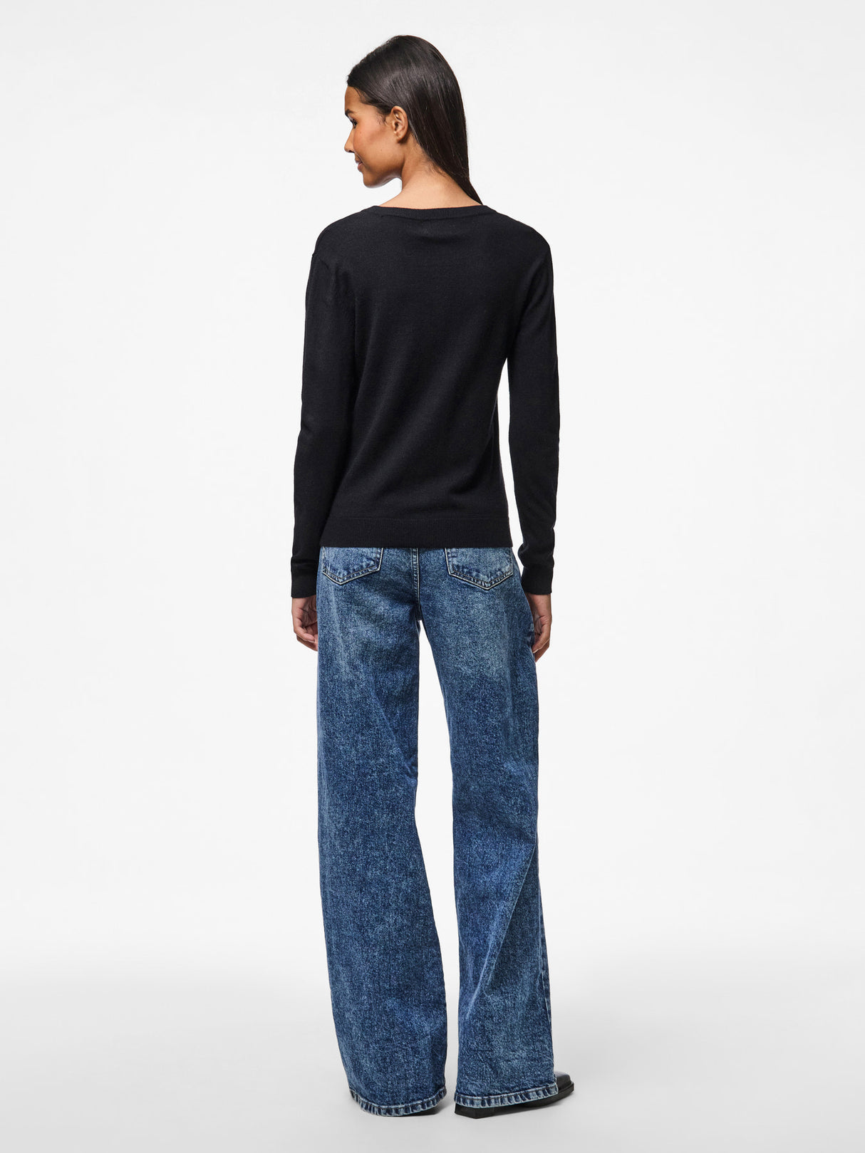 Black Striktrøje fra PIECES - 17154558