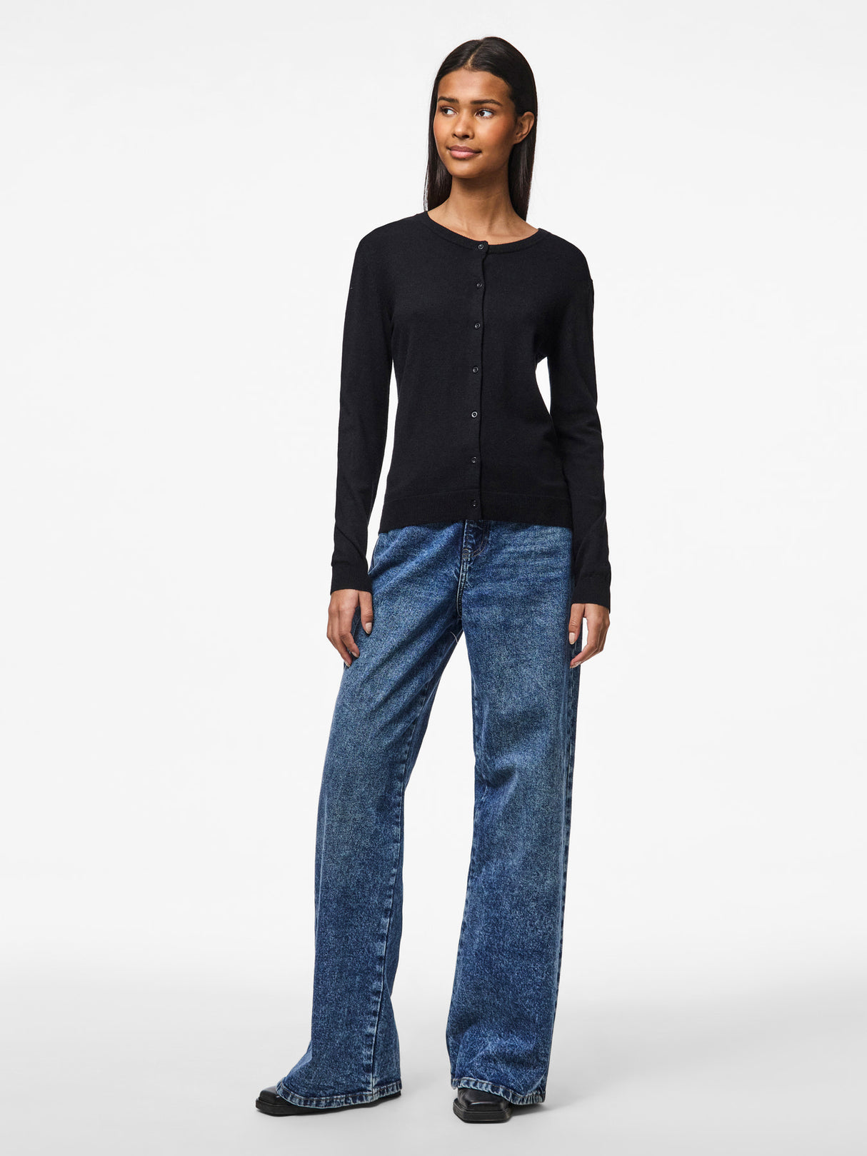 Black Striktrøje fra PIECES - 17154558