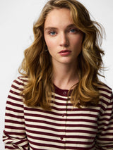 Rød Striktrøje fra PIECES - 17154558