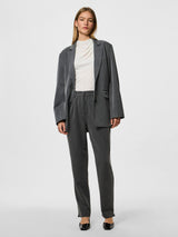 Dark Grey Melange Bukser fra PIECES - 17155334