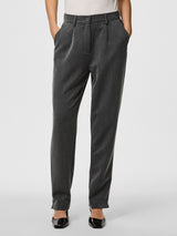 Dark Grey Melange Bukser fra PIECES - 17155334