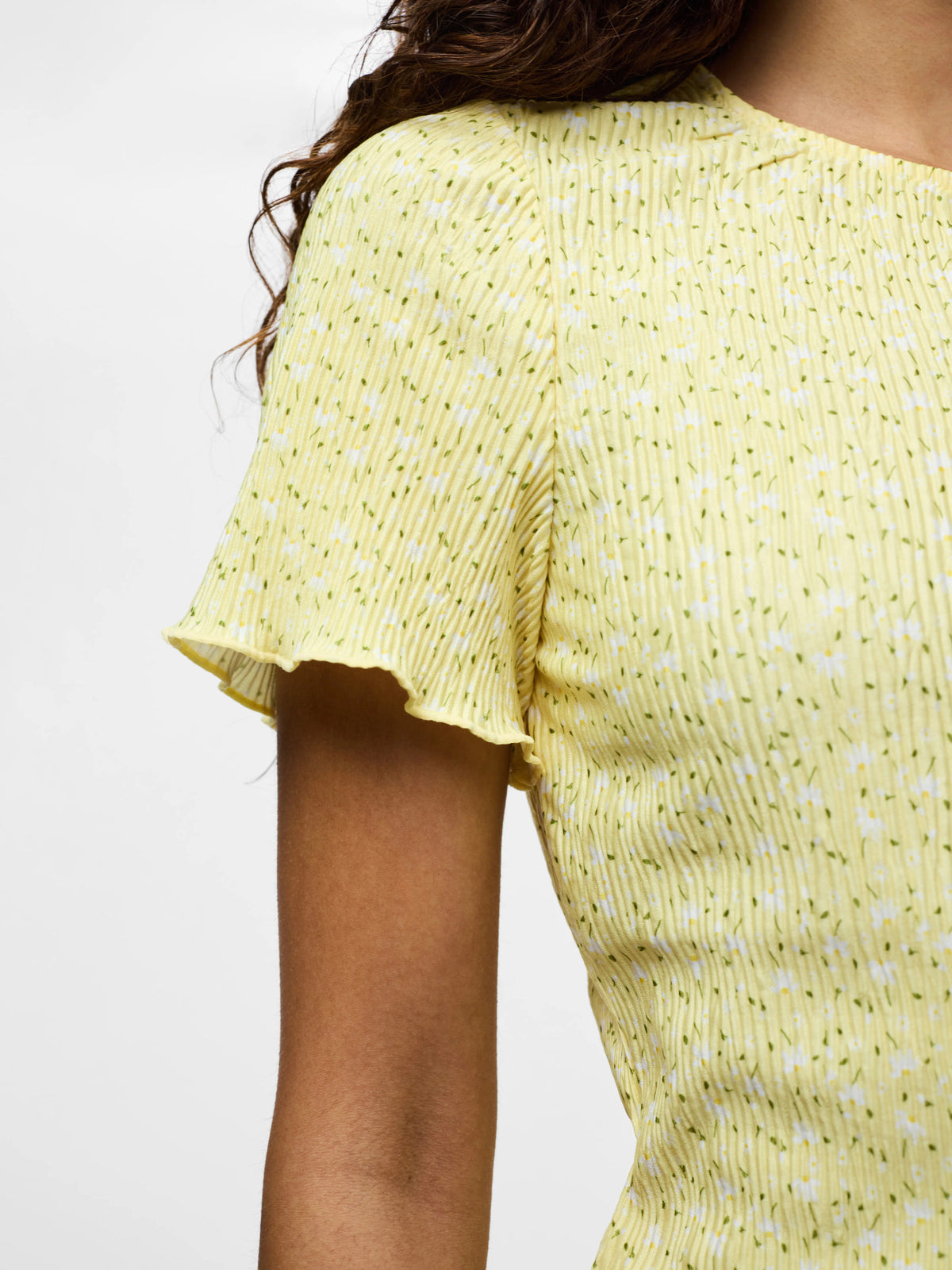 French Vanilla Small white flowers Bluse fra PIECES - 17155404