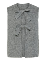 Grå Striktrøje fra PIECES - 17156680