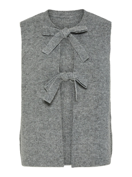 Grå Striktrøje fra PIECES - 17156680