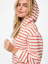 Hvid / Rød strib Sweatshirt fra PIECES - 17157466