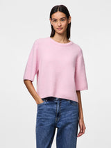 Roseate Spoonbill MELANGE Striktrøje fra PIECES - 17158204