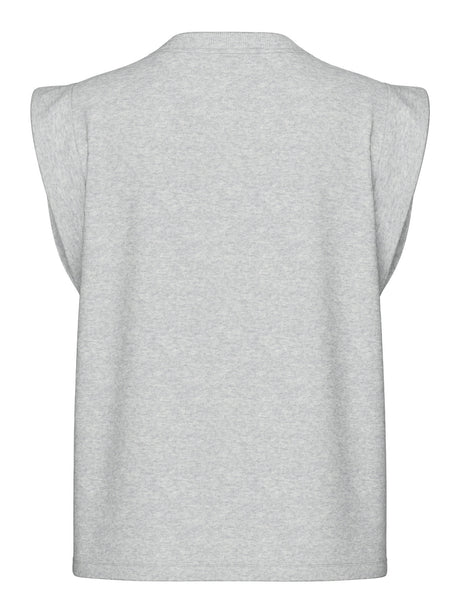 PIECES light gray melange t-shirt