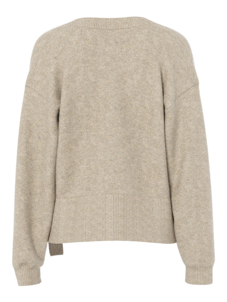 PIECES Taupe Gray MELANGE Cardigan,Striktrøje - 17158786