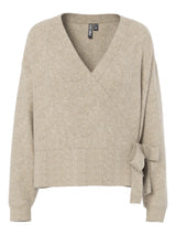 PIECES Taupe Gray MELANGE Cardigan,Striktrøje - 17158786