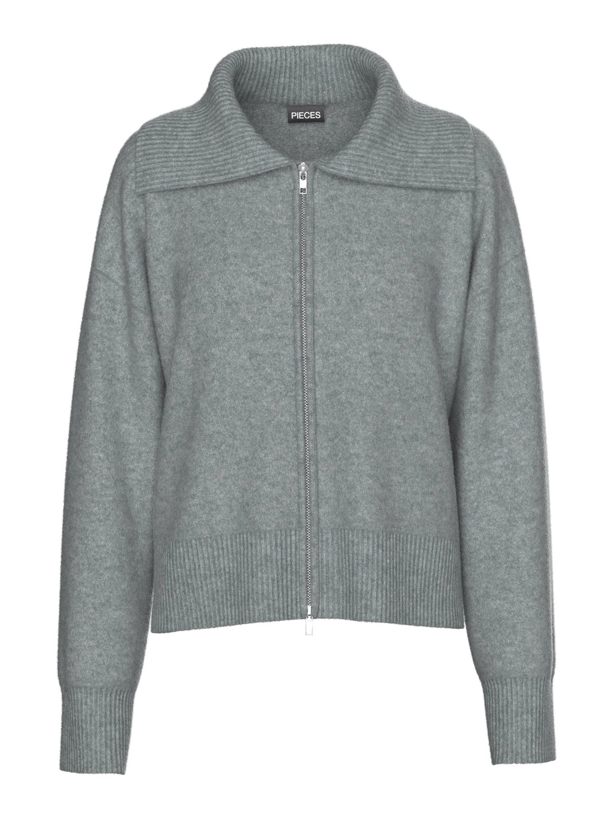 PIECES Medium Grey Melange Cardigan,Striktrøje - 17158787