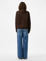 PIECES Hot Fudge MELANGE Striktrøje - 17158925