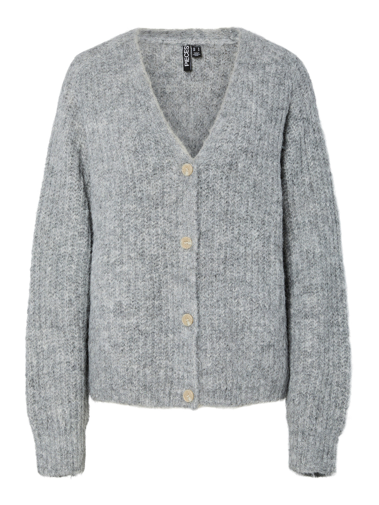 PIECES Medium Grey Melange Cardigan,Striktrøje - 17158926