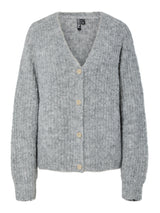 PIECES Medium Grey Melange Cardigan,Striktrøje - 17158926