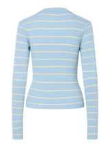 Cashmere Blue BIRCH NARROW Striktrøje fra PIECES - 17158955