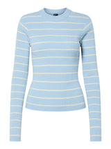 Cashmere Blue BIRCH NARROW Striktrøje fra PIECES - 17158955