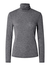 Dark Grey Melange Top fra PIECES - 17158988