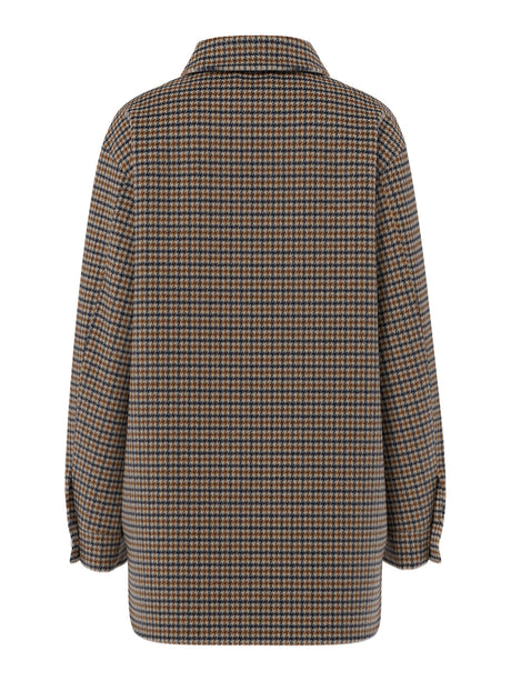 Birch DOWNTOWN BROWN & NIGHT SKY HOUNDSTOOTH Overtøj fra PIECES - 17159047