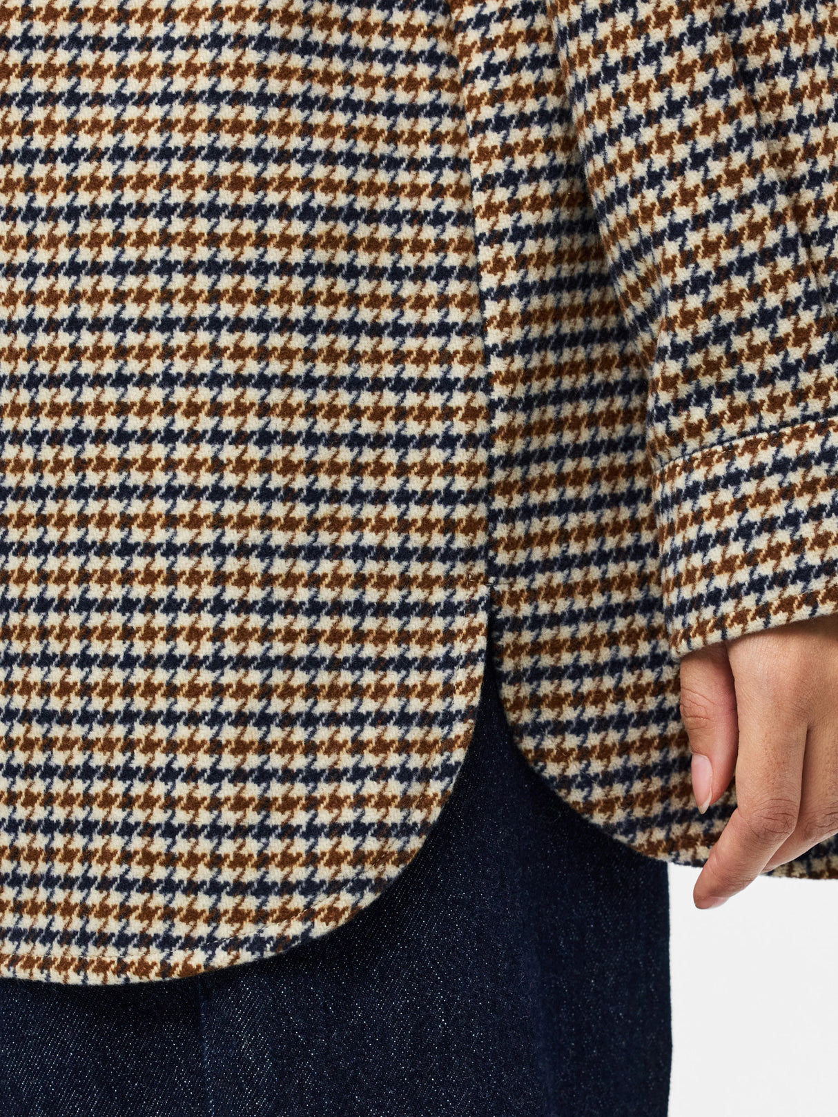 Birch DOWNTOWN BROWN & NIGHT SKY HOUNDSTOOTH Overtøj fra PIECES - 17159047