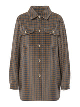 Birch DOWNTOWN BROWN & NIGHT SKY HOUNDSTOOTH Overtøj fra PIECES - 17159047