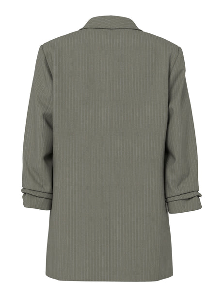 Deep Lichen Green CLOUD DANCER PINSTRIPE Blazer fra PIECES - 17159299