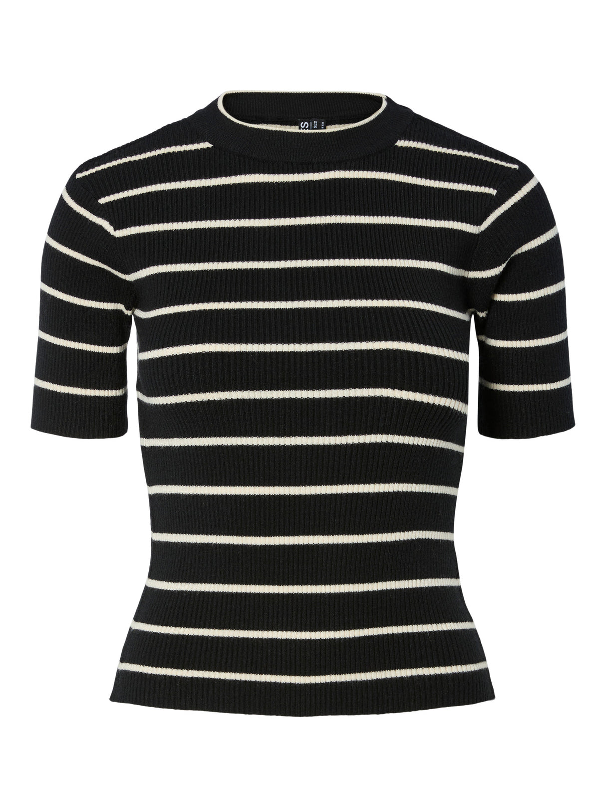 Black BIRCH NARROW Striktrøje fra PIECES - 17162085