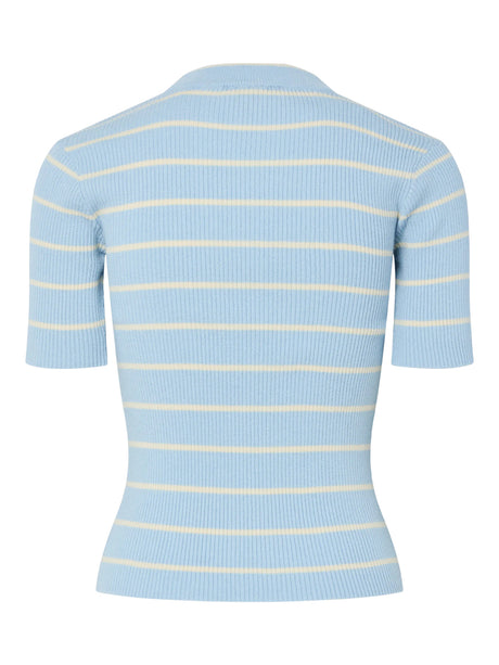 Cashmere Blue BIRCH NARROW Striktrøje fra PIECES - 17162085