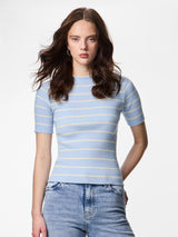 Cashmere Blue BIRCH NARROW Striktrøje fra PIECES - 17162085